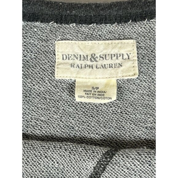 Ralph Lauren Denim and Supply Womens Small P Gray Aztec Sweater Sleeve Sweatshir - Picture 7 of 7